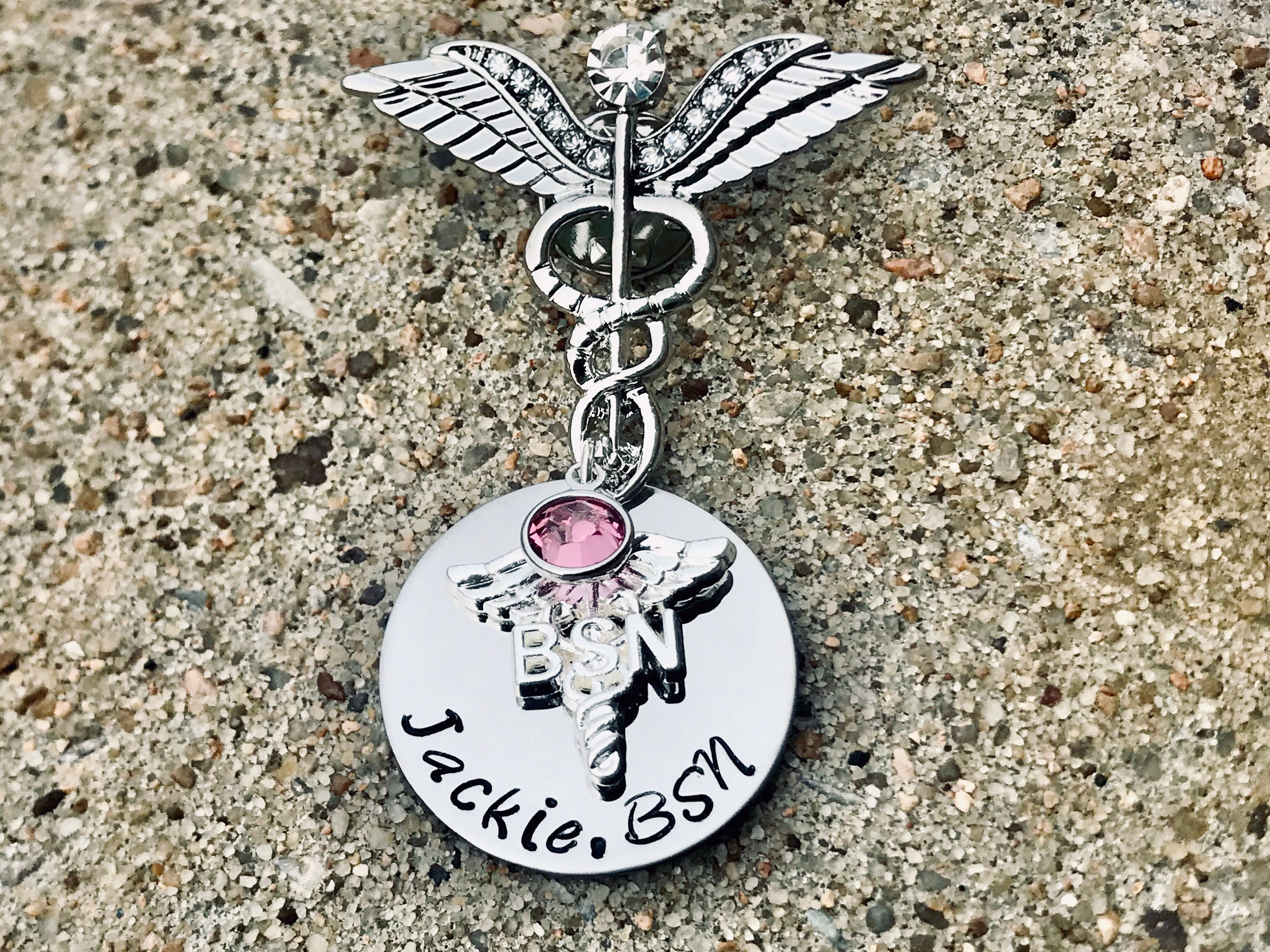 Personalized Nursing Pin LPN BSN RN Customized Nurse Pin Etsy UK