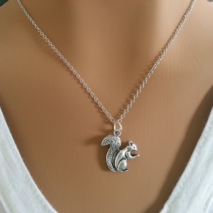 Antique silver Squirrel Necklace