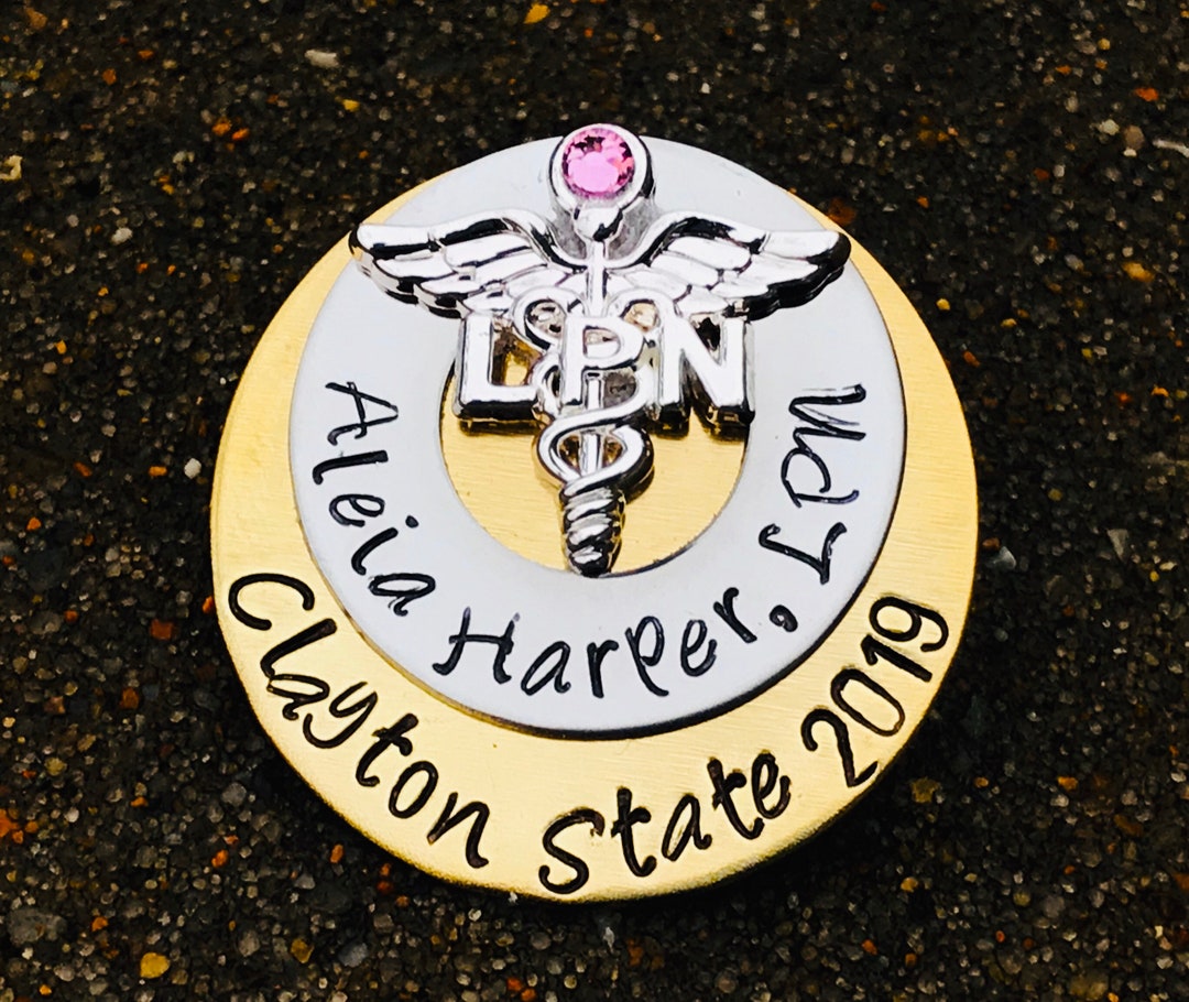 Personalized LPN Nursing Pin,lpn Pin,nurse Pin,nursing Student, Nurse ...