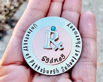 Personalized Pharmacist Pin, pharmacist graduation, future RPH, pharmacist Gift, PharmD Gift, Pharmacist Jewelry, Pharmacy Student Gift