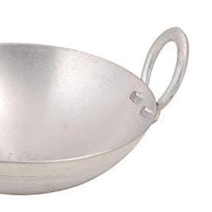Aluminium Kadhai med lock, non-stick kapacitet - 3 liter, icke-induktion, 25 cm diameter