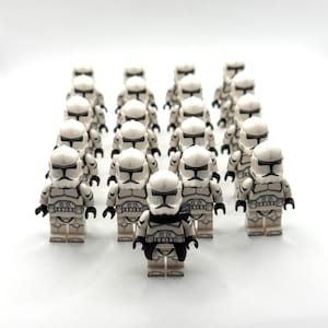 Custom 21x Phase 2 Clone Trooper Army Building Set Clone Wars Commander Blasters