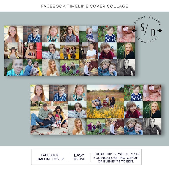 Facebook Timeline Template Collage Facebook Banner Etsy Facebook Timeline Template Collage Facebook Banner Etsy