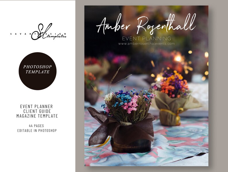 Event Planner Magazine Template Client Guide Etsy