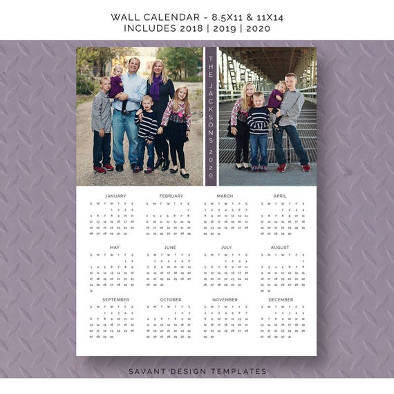 Wall Calendar Template 2018