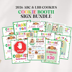 Girl Scout Cookie Booth Bundle, Printable Troop Marketing Kit 2026 ABC LBB Cookie Fundraiser Kit (Instant Download)