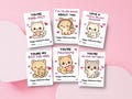 Cat Valentine Cards | Kitten Valentines for Kids | Cute Classroom Valentine Printable PDF