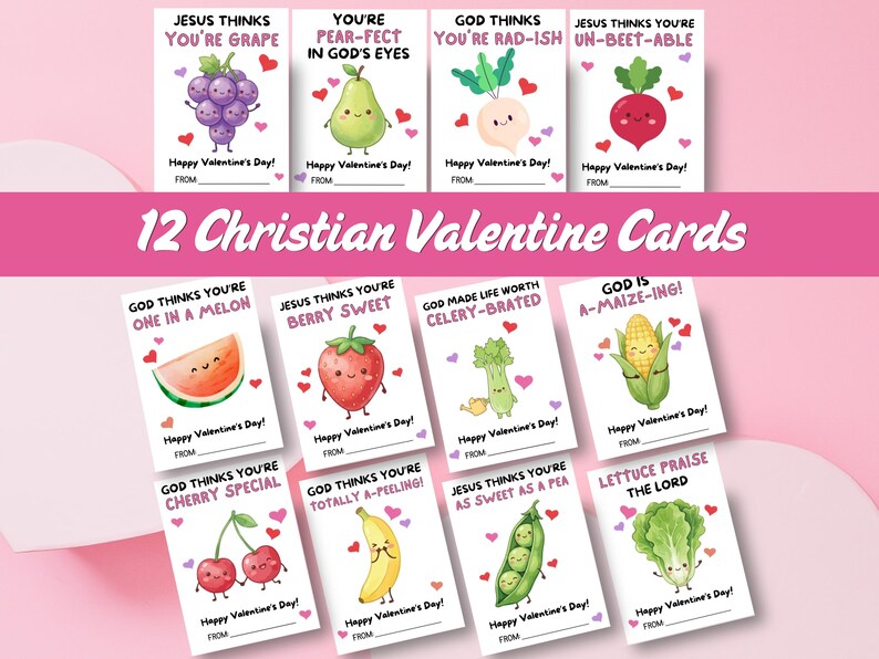 Funny Christian Valentine Cards for Kids, Faith Based Valentines Notes ...
