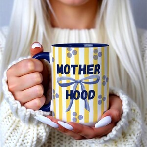 Personalized Motherhood Photo Mug Custom Mom Mug Blueberry Pattern Coffee Cup Grandma Nana Gift Mothers Day Mug 11oz 15oz