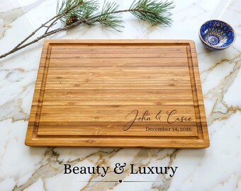 Personalized Cutting Board, Engraved Wedding Gift, Cheese & Charcuterie Board, Housewarming, Anniversary Gift, Engagement Gift, Closing Gift