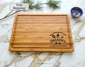 BBQ Cutting Board, Custom BBQ Board, Grilling Gift for Him, BBQ Gifts, Custom Steak Board, Meat Cutting Board, Personalized Chopping Board