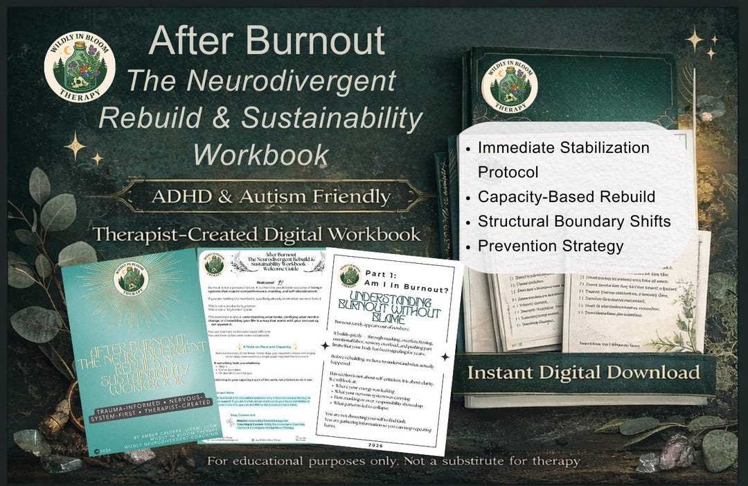 After Burnout Workbook | ADHD Autism Nervous System Reset (PDF) - Etsy