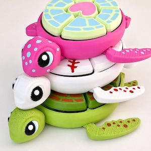 Turtle Shell MultiClicker Fidget | 3D Printed Fidget Toy