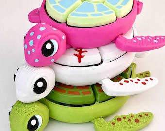 Turtle Shell MultiClicker Fidget | 3D Printed Fidget Toy