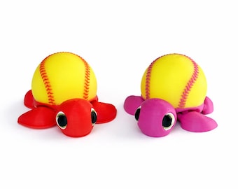 Softball Baseball Turtle | Blind Bag or Pick your Color | Team Gift, Collectible