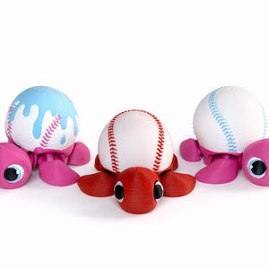 3D Printed Sports Turtle Flexi Toy | Collectible Desk Buddy (Blind Bag or Pick Sport)