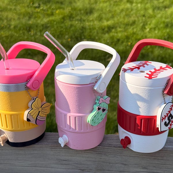 Viral 3D Printed Can Holder with Straw | Can Cooler | Fits 12oz Standard or 12oz Skinny Cans | Desk Accessory | Gift for Her