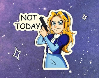 Maria Robotnik Funny Sticker NOT TODAY Sonic Adventure 2 - 3 Inch Vinyl Die Cut