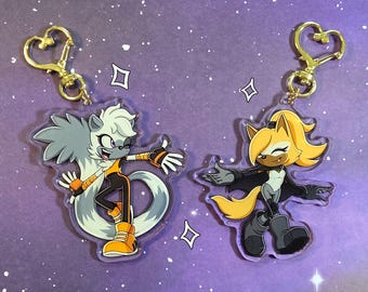 Tangle and Whisper Duo Charms - 3 Inch Acrylic Keychains