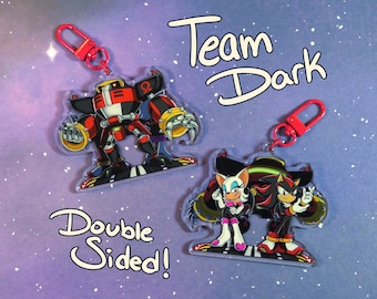 Team Dark Shadow Rouge Omega Charm - 3 Inch Acrylic Double Sided Keychain