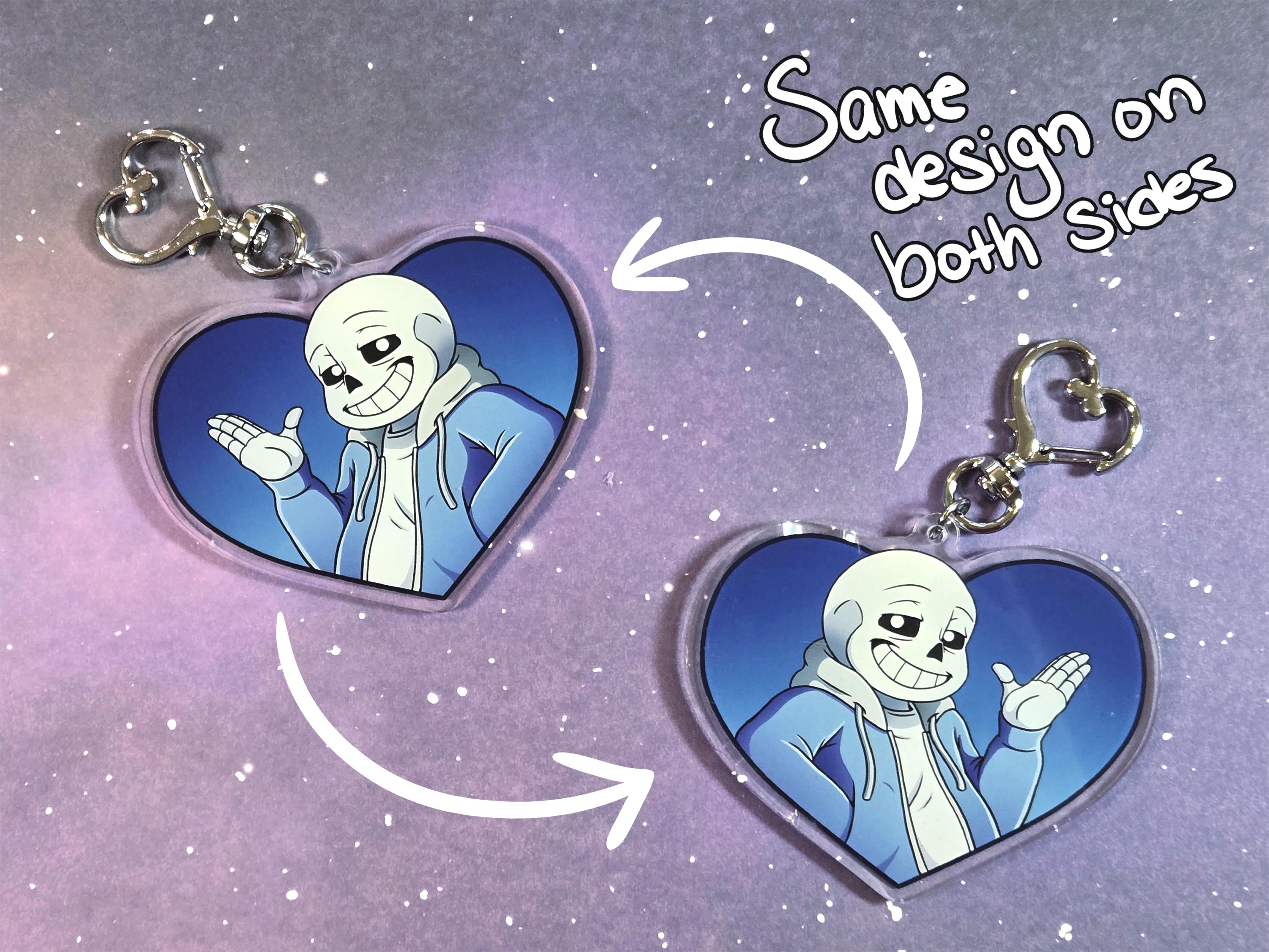 Undertale Ink Keychain Undertale AU Character Charms - 3 Inch Acrylic Keychain - Classic ...