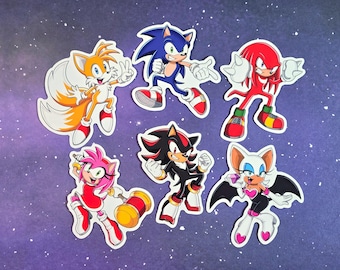 Sonic and Friends Stickers - 3 Inch Die Cut Vinyl Sticker