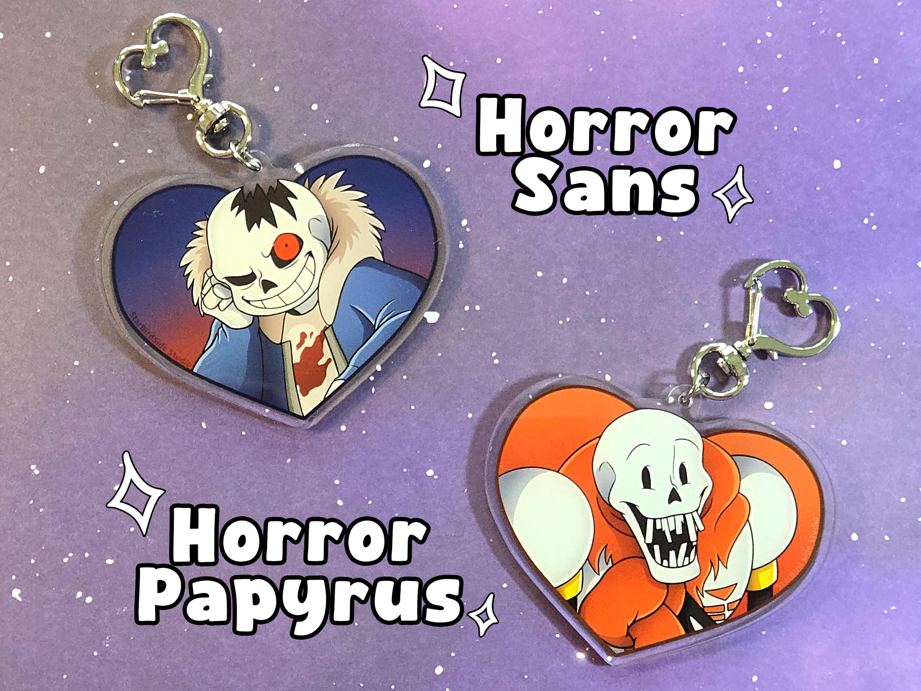 Undertale Ink Keychain Undertale AU Character Charms - 3 Inch Acrylic Keychain - Dark Bundle ...