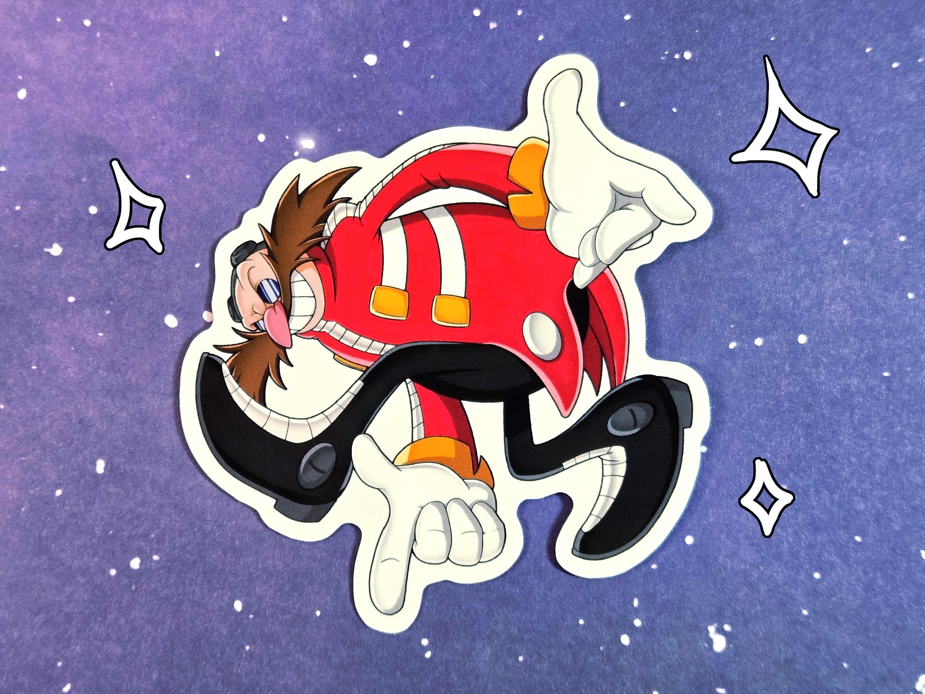 Eggman Funny Sticker Sonic Adventure 1 Pose - 3 Inch Vinyl Die Cut