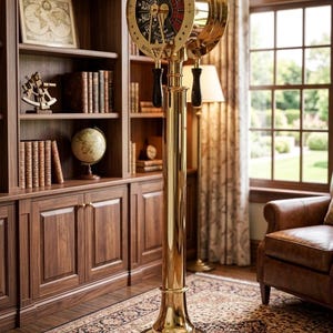 52" Decorative Telegraph Working Brass Floor Ship Engine Order Telegraph Nautical Maritime Home Decor Personalized Gift For Father Him