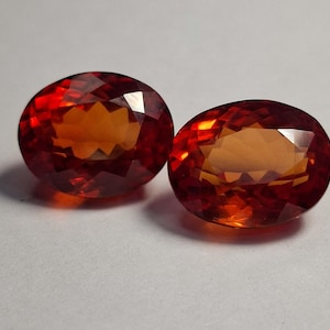 Mexican Oval Pair Natural Fire Opal 20-22 Ct Loose certified Gemstone For Making Jewelry And Pendant SB894