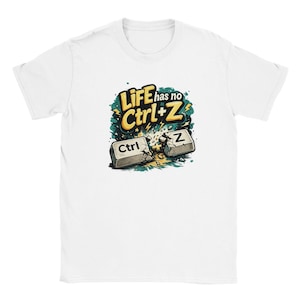 Life Has No Control Z T-Shirt | Funny Programmer Shirt | Coding Humor Developer Gift | Minimalist Tech Tee