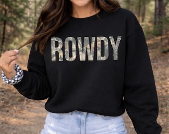 Rowdy Sweatshirt PNG, Womens Outdoor-Stil PNG