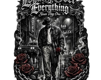 Loyalty Over Everything Chicano Gangster Rose Lowrider T-Shirt