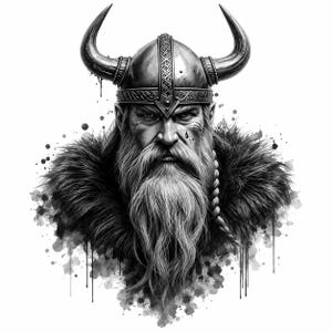 Vikingakrigarhjälm T-shirt PNG digital nedladdning