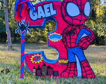 Handmade Spiderman Piñata | Kids Birthday Party Decoration