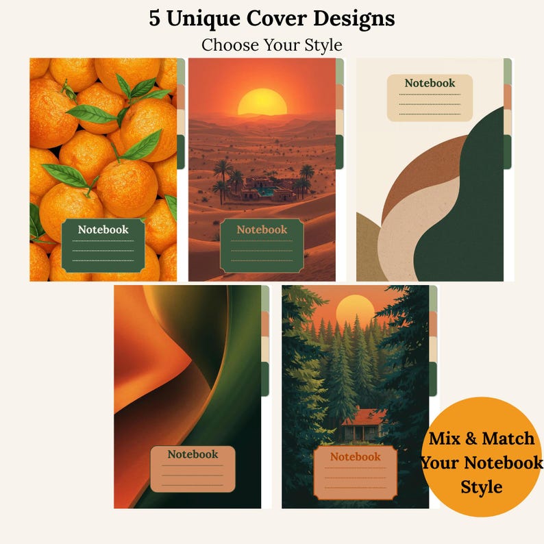 Hyperlinked Cornell Notebook | 20 Layouts, 4 Colors (Digital Download) image 5