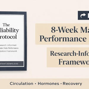 Poradnik dotyczący wsparcia sprawności erekcji dla mężczyzn | 8-tygodniowy suplement i protokół dotyczący stylu życia | Oparta na badaniach naukowych broszura „Męska witalność” w formacie PDF