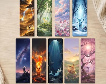 Eeveelutions Bookmarks – Laminated Fan Art Bookmarks
