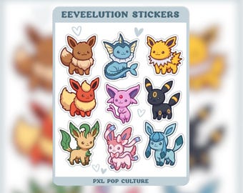 Evoli-Vinyl Sticker Bogen