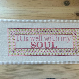 It Is Well With My Soul Needlepoint Canvas - 18 Mesh