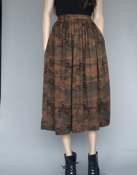 Ralph Lauren skirt equestrian full midi skirt size