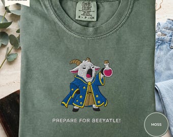 Dungeon Crawler Carl-geborduurd shirt, bereid je voor op Byattle Comfort Colors 1717 Tee, LitRPG-fancadeau, Prepotente