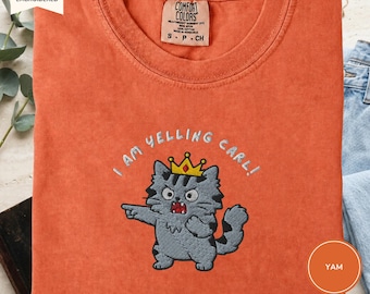 I Am Yelling Princess Donut geborduurd shirt, Dungeon Crawler Carl Tee, Comfort Colors 1717, Fantasy LitRPG fanmerchandise, DCC-cadeau