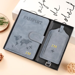Personalized Passport Holder & Luggage Tag Set – RFID Protection for Travelers, Custom Travel Gift image 13