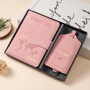 Personalized Passport Holder & Luggage Tag Set – RFID Protection for Travelers, Custom Travel Gift image 12