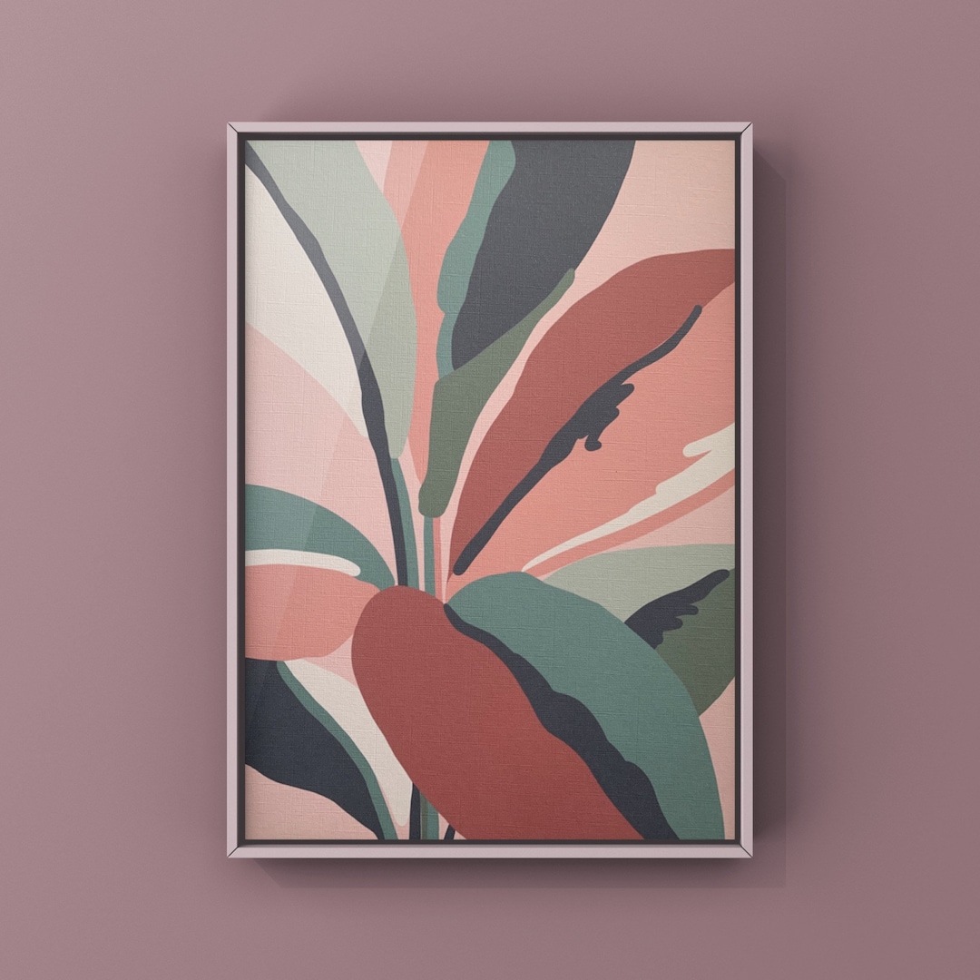 Abstract Art, Plants Art Print, Plants Wallart, Watercolour Print ...