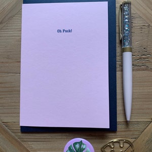 A6 Oh F * ck carte | | de carte F-Word Oh F * ck carte de vœux | Oh Fuck Card | | de cartes de célébrations Carte de vœux rose et marine A6 | Oh Fuck Carte