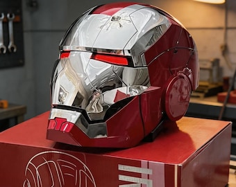 Mark 5 LED Voice-Controlled Helmet with Touch Sensor, Cosplay Costume