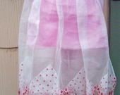 Vintage Half Apron Aprons Sheer Organdy Valentines Day Rockabilly Housewife
