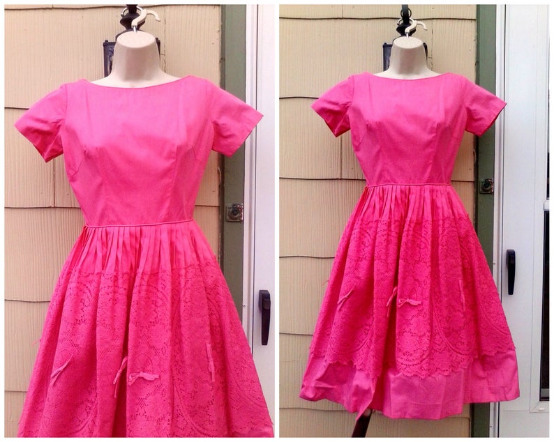 pink cotton frock